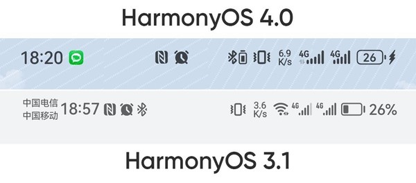 华为HarmonyOS 4.0最新曝光 状态栏UI布局更清晰