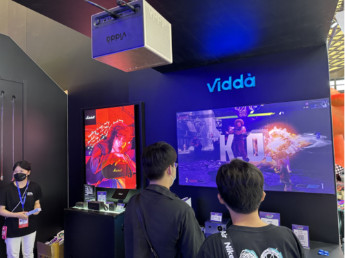 Vidda三色激光投影首次亮相Chinajoy 玩家亲测:大屏电竞神器!