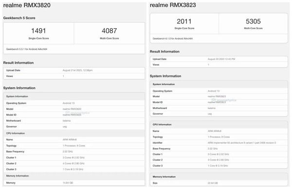 真我GT5系列现身Geekbench！24GB运存+骁龙8 Gen2