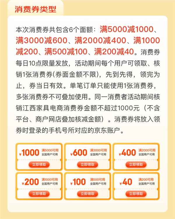 京东11.11联合江西省商务厅发放1100万家具电商消费券 至高可领1000元